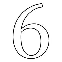 Coloring page: Number 6 (Learning and Education) #221423 - Free Printable Coloring Pages