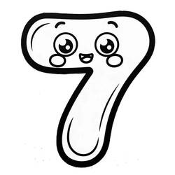 Coloring pages: Number 7 - Free Printable Coloring Pages