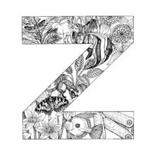 Alphabet (Letters and Alphabet) coloring page #124586 to print and color