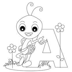 Alphabet (Letters and Alphabet) coloring page #124600 to print and color