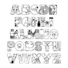 Alphabet (Letters and Alphabet) coloring page #124700 to print and color