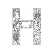 Alphabet (Letters and Alphabet) coloring page #124851 to print and color