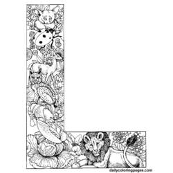 Alphabet (Letters and Alphabet) coloring page #124926 to print and color