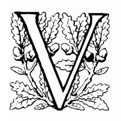 Alphabet (Letters and Alphabet) coloring page #125072 to print and color