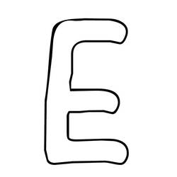 Coloring pages: Letter E - Free Printable Coloring Pages