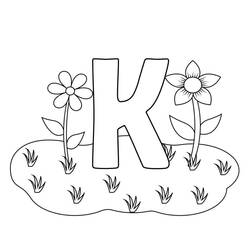 Coloring pages: Letter K - Free Printable Coloring Pages