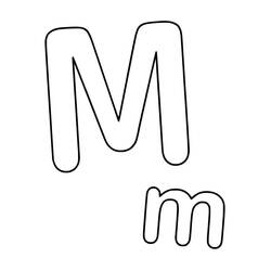 Coloring pages: Letter M - Free Printable Coloring Pages