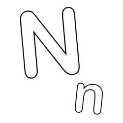 Coloring pages: Letter N - Free Printable Coloring Pages