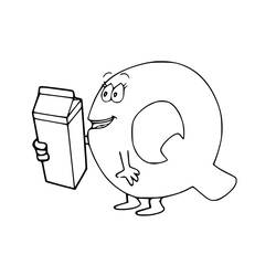 Coloring pages: Letter Q - Free Printable Coloring Pages