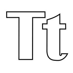 Coloring pages: Letter T - Free Printable Coloring Pages