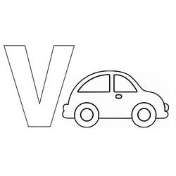 Coloring pages: Letter V - Free Printable Coloring Pages