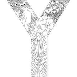 Coloring pages: Letter Y - Free Printable Coloring Pages