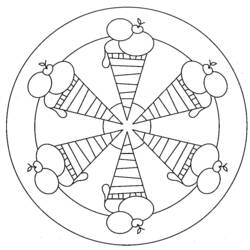 Coloring page: Abstract Mandalas (Mandalas) #193057 - Free Printable Coloring Pages