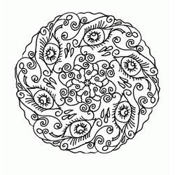 Coloring page: Abstract Mandalas (Mandalas) #193079 - Free Printable Coloring Pages