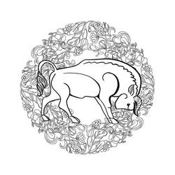 Animals Mandalas (Mandalas) coloring page #174732 to print and color