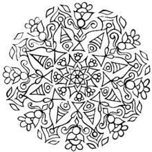 Art Therapy (Mandalas) coloring page #23223 to print and color