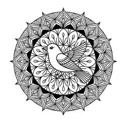 Bird Mandala (Mandalas) coloring page #221971 to print and color