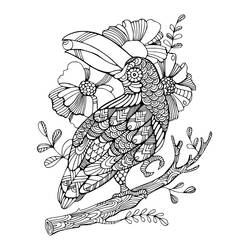 Bird Mandala (Mandalas) coloring page #221978 to print and color