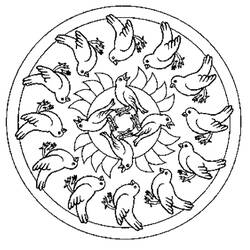 Bird Mandala (Mandalas) coloring page #221979 to print and color