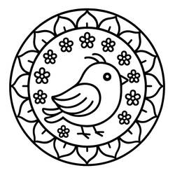 Bird Mandala (Mandalas) coloring page #221981 to print and color
