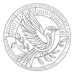 Bird Mandala (Mandalas) coloring page #221986 to print and color