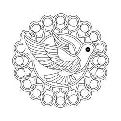 Bird Mandala (Mandalas) coloring page #221989 to print and color