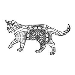 Coloring page: Cat Mandalas (Mandalas) #199950 - Free Printable Coloring Pages