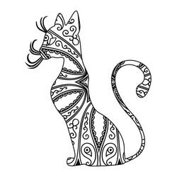 Coloring page: Cat Mandalas (Mandalas) #199952 - Free Printable Coloring Pages