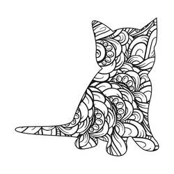 Coloring page: Cat Mandalas (Mandalas) #199954 - Free Printable Coloring Pages