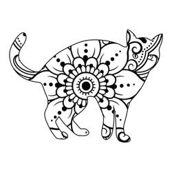 Coloring page: Cat Mandalas (Mandalas) #199960 - Free Printable Coloring Pages