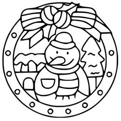 Coloring pages: Christmas Mandalas - Free Printable Coloring Pages