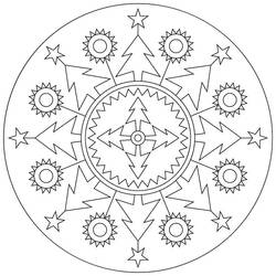 Coloring page: Christmas Mandalas (Mandalas) #175371 - Free Printable Coloring Pages