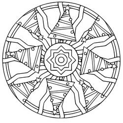 Coloring page: Christmas Mandalas (Mandalas) #175373 - Free Printable Coloring Pages
