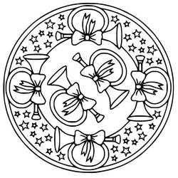 Coloring page: Christmas Mandalas (Mandalas) #175375 - Free Printable Coloring Pages