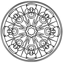 Coloring page: Christmas Mandalas (Mandalas) #175380 - Free Printable Coloring Pages