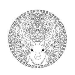 Coloring page: Christmas Mandalas (Mandalas) #220112 - Free Printable Coloring Pages