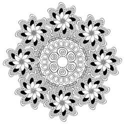 Difficult Mandalas (Mandalas) coloring page #209913 to print and color