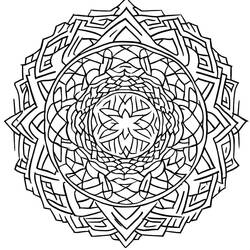Difficult Mandalas (Mandalas) coloring page #209925 to print and color