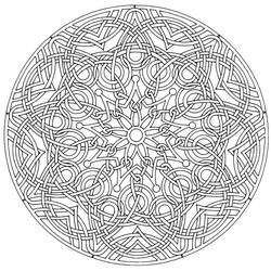 Difficult Mandalas (Mandalas) coloring page #209936 to print and color