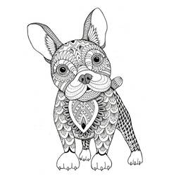 Coloring page: Dog Mandalas (Mandalas) #211792 - Free Printable Coloring Pages