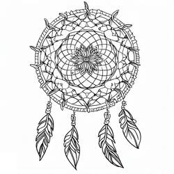 Coloring page: Dreamcatcher Mandalas (Mandalas) #190170 - Free Printable Coloring Pages