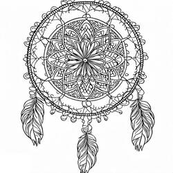 Coloring page: Dreamcatcher Mandalas (Mandalas) #190177 - Free Printable Coloring Pages