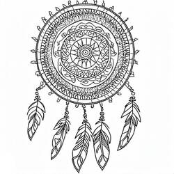 Coloring page: Dreamcatcher Mandalas (Mandalas) #190182 - Free Printable Coloring Pages