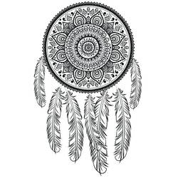 Coloring page: Dreamcatcher Mandalas (Mandalas) #190184 - Free Printable Coloring Pages