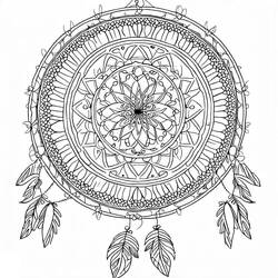 Coloring page: Dreamcatcher Mandalas (Mandalas) #190188 - Free Printable Coloring Pages