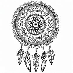 Coloring page: Dreamcatcher Mandalas (Mandalas) #190191 - Free Printable Coloring Pages