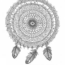 Coloring page: Dreamcatcher Mandalas (Mandalas) #190192 - Free Printable Coloring Pages