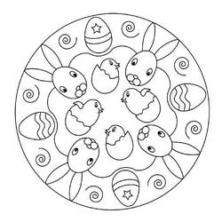 Coloring pages: Easter Mandalas - Free Printable Coloring Pages