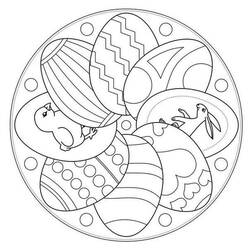 Coloring page: Easter Mandalas (Mandalas) #175300 - Free Printable Coloring Pages