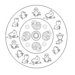 Coloring page: Easter Mandalas (Mandalas) #175308 - Free Printable Coloring Pages